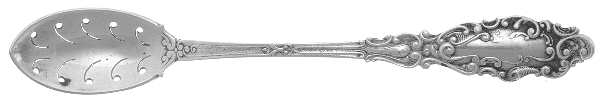 Luxembourg (Sterling, 1893) Pierced Bowl Short Handle Olive Spoon
