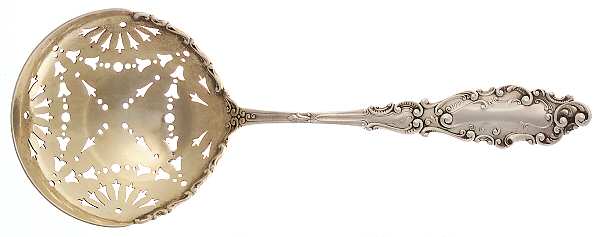 Luxembourg (Sterling, 1893) Large Pierced Pea Serving Spoon