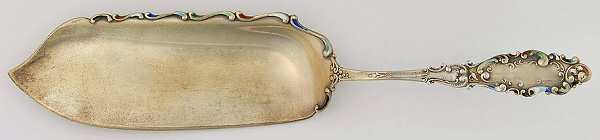 Luxembourg (Sterling, 1893) Small Enamelled Solid Fish Serving Knife