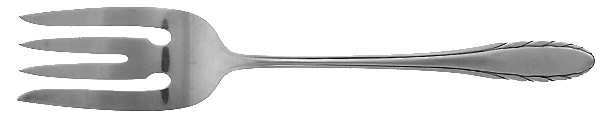 Lyric (Sterling, 1940, No Monos) Medium Solid Cold Meat Serving Fork