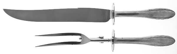 Lyric (Sterling, 1940, No Monos) Large 2-Piece Roast Carving Set w/Stainless Blade