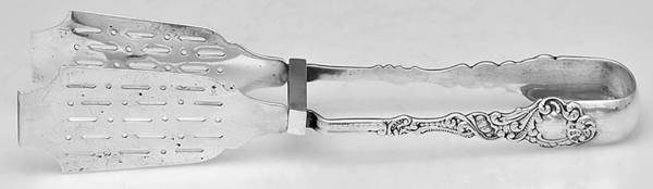 Marie Antoinette (Sterling, 1890) Solid Yoked Asparagus Tongs