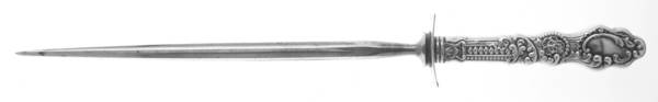 Marie Antoinette (Sterling, 1890) Large Steel Rod Knife Sharpener