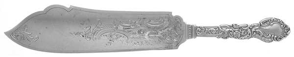 Marie Antoinette (Sterling, 1890) Solid Bright Cut Ice Cream Slicer