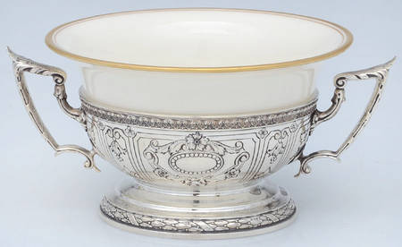 Maintenon (Sterling, Hollowware) Bouillon Cup & Lenox Liner