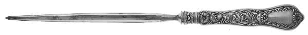 Marguerite (Sterling, 1901) Large Roast Steel Rod Knife Sharpener