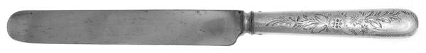 Marguerite-Engraved (Sterling, 1885) Blunt Hollow Knife with Bolster