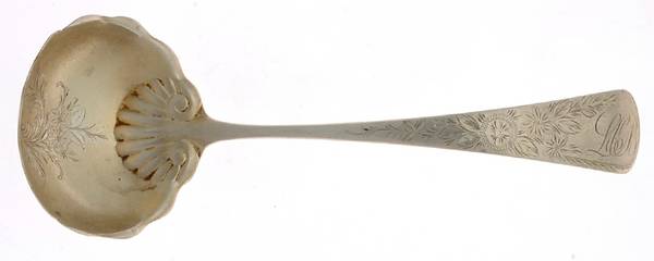 Marguerite-Engraved (Sterling, 1885) Solid Gravy Ladle