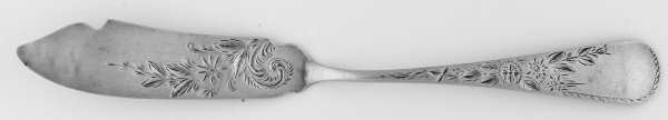 Marguerite-Engraved (Sterling, 1885) Flat Handle Master Butter Knife