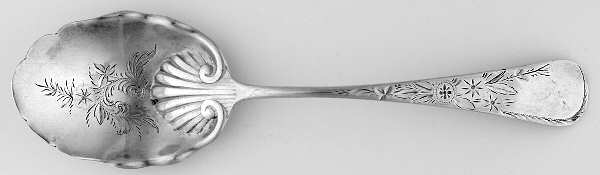 Marguerite-Engraved (Sterling, 1885) Large Jelly Spoon