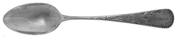 Marguerite-Engraved (Sterling, 1885) Monogram Five O'Clock Teaspoon