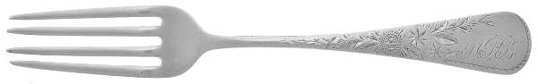 Marguerite-Engraved (Sterling, 1885) Monogram Fork