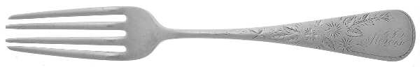 Marguerite-Engraved (Sterling, 1885) Monogram Fork