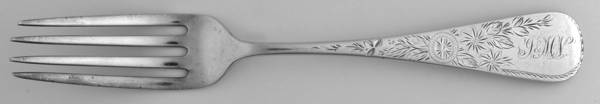 Marguerite-Engraved (Sterling, 1885) Monogram Fork