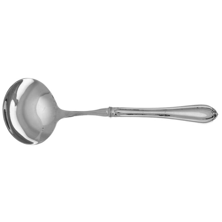 Melon Bud (Stainless) Gravy Ladle with No Spout Stainless Bowl HC