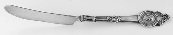 Medallion (Sterling, 1864) Flat Twisted Handle Master Butter Knife