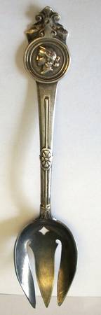 Medallion (Sterling, 1864) Ice Cream Fork w/Pierced Bowl