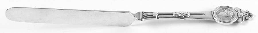 Medallion (Sterling, 1864) Dessert/Tea Knife with Twisted Handle