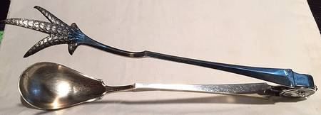 Medallion (Sterling, 1864) Large Ice Serving Tongs