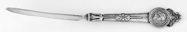 Medallion (Sterling, 1864) Flat Twisted Handle Master Butter Knife