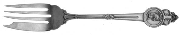 Medallion (Sterling, 1864) Small Individual Solid Fish/Salad Fork
