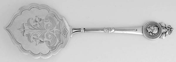 Medallion (Sterling, 1864) Bright Cut Solid Buckwheat Cake Server