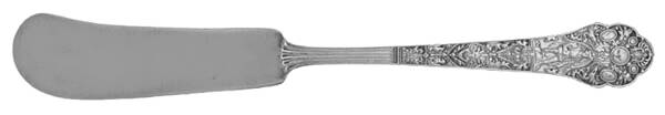 Medici-Old (Sterling, 1880, No Monograms) Flat Handle Butter Spreader