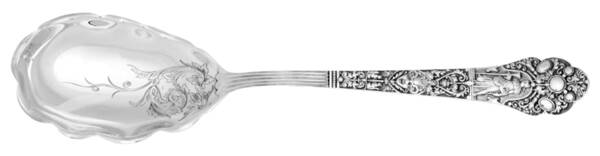 Medici-Old (Sterling, 1880, No Monograms) Small Brtcut Berry/Casserole Spoon
