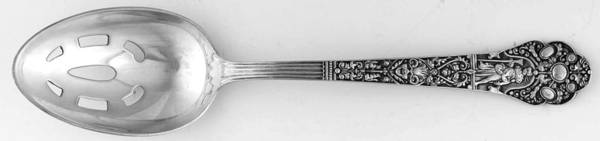 Medici-Old (Sterling, 1880, No Monograms) Pierced Tablespoon (Serving Spoon) CM