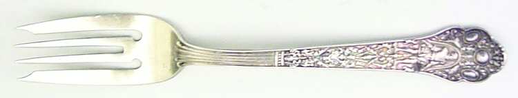 Medici-Old (Sterling, 1880, No Monograms) Small Individual Solid Fish/Salad Fork