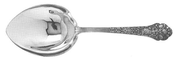 Medici-Old (Sterling, 1880, No Monograms) Solid Salad Serving Spoon