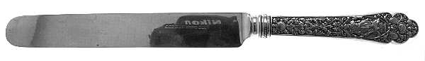 Medici-Old (Sterling, 1880, No Monograms) Blunt Hollow Table Knife with Bolster
