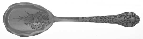 Medici-Old (Sterling, 1880, No Monograms) Bright Cut Bowl Sugar Spoon