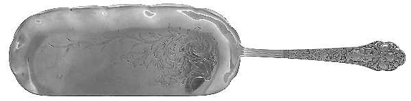 Medici-Old (Sterling, 1880, No Monograms) Large Bright Cut Crumber Knife