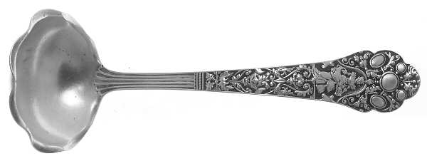 Medici-Old (Sterling, 1880, No Monograms) Solid Piece Cream Ladle