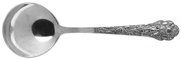 Medici-Old (Sterling, 1880, No Monograms) Round Bowl Soup Spoon (Bouillon)