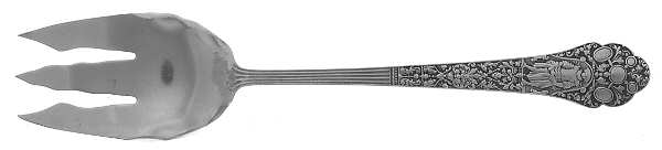 Medici-Old (Sterling, 1880, No Monograms) Oversize Solid Salad Servng Fork