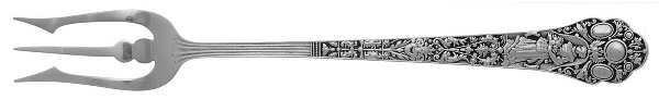 Medici-Old (Sterling, 1880, No Monograms) Olive Fork