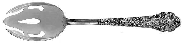 Medici-Old (Sterling, 1880, No Monograms) Pierced Tablespoon (Serving Spoon)