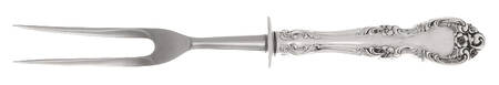 Melrose (Sterling, 1948, No Monograms) Large Stainless-Prong Roast Carving Fork