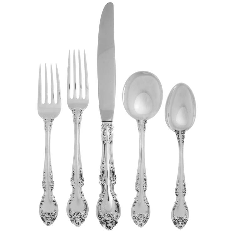 Melrose (Sterling, 1948, No Monograms) 40 Piece Estate Set