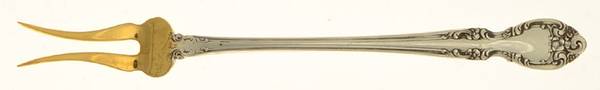 Melrose (Sterling, 1948, No Monograms) Short Handle Pickle/Olive Fork
