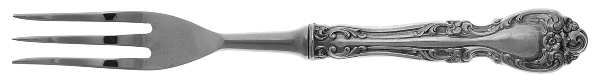 Melrose (Sterling, 1948, No Monograms) Individual 3 Prong Stainless Bird Fork