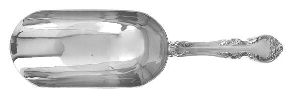 Melrose (Sterling, 1948, No Monograms) Ice Scoop with Silverplate Bowl