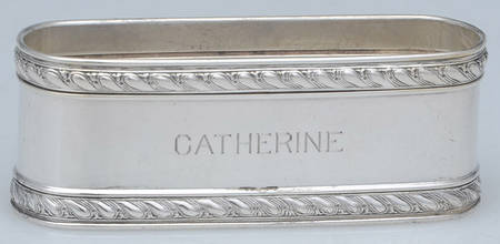Sterling Hollowware Oblong Napkin Ring