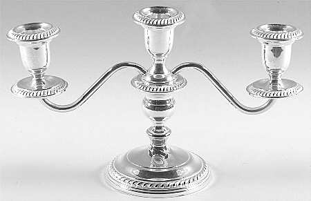 Sterling Hollowware Small 3 Light Candelabra