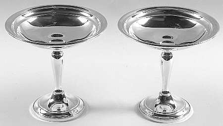 Sterling Hollowware Pair of Sterling Compotes