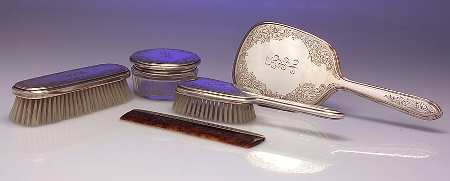 Sterling Hollowware 5 Piece Vanity Set