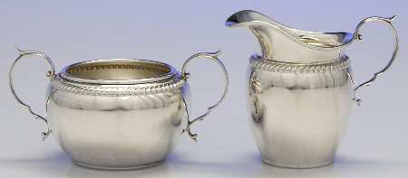 Sterling Hollowware Creamer & Open Sugar Set