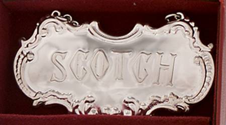 Silverplate Hollowware Decanter Label